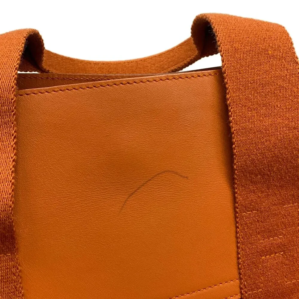 Hermès Valparaiso MM Handbag Toile chevron Leather